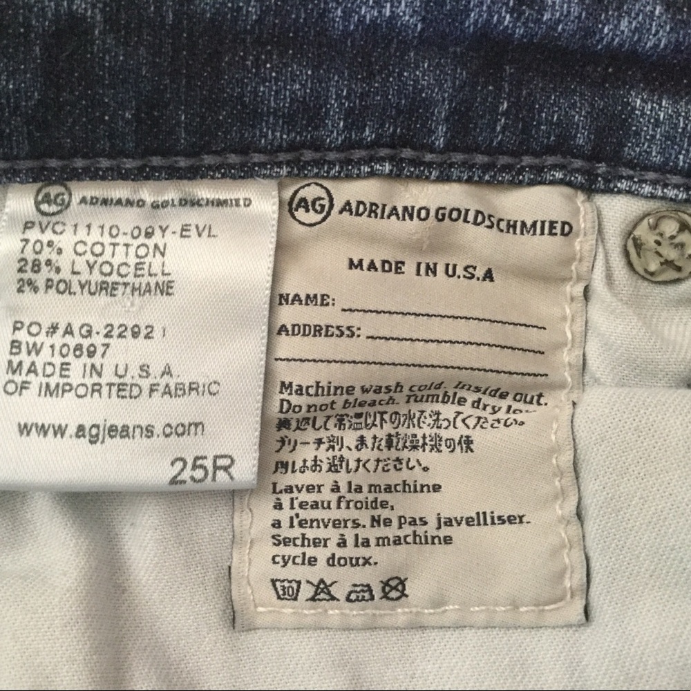 AG Adriano Goldschmied Stilt Skinny Jeans Size 25 - Picture 7 of 13